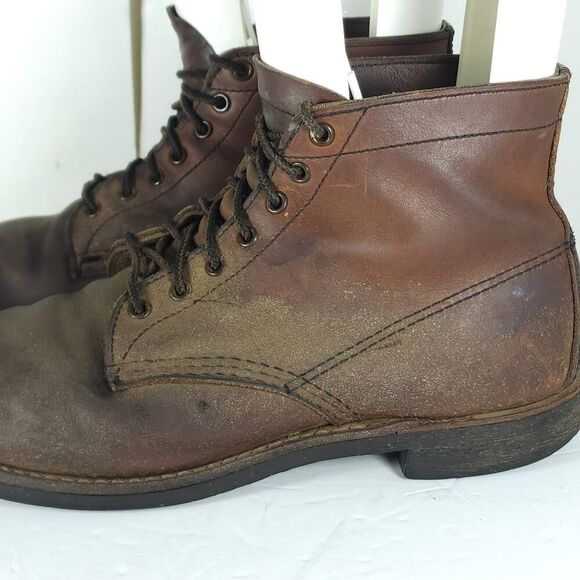 Red Wing Men\'s Merchant 8064 US10 Amber Brown Leather Lace-Up Boots BMade in USA main image 12